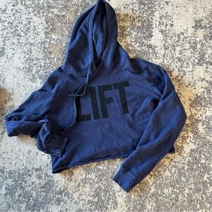 EUC 2POOD Navy 'LIFT' Cropped Hoodie—Medium